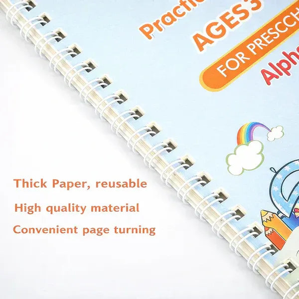 Magic Practice Copybook (4 BOOKS,1 PEN,1 GRIP,10 REFILL) – 60% OFF Today!