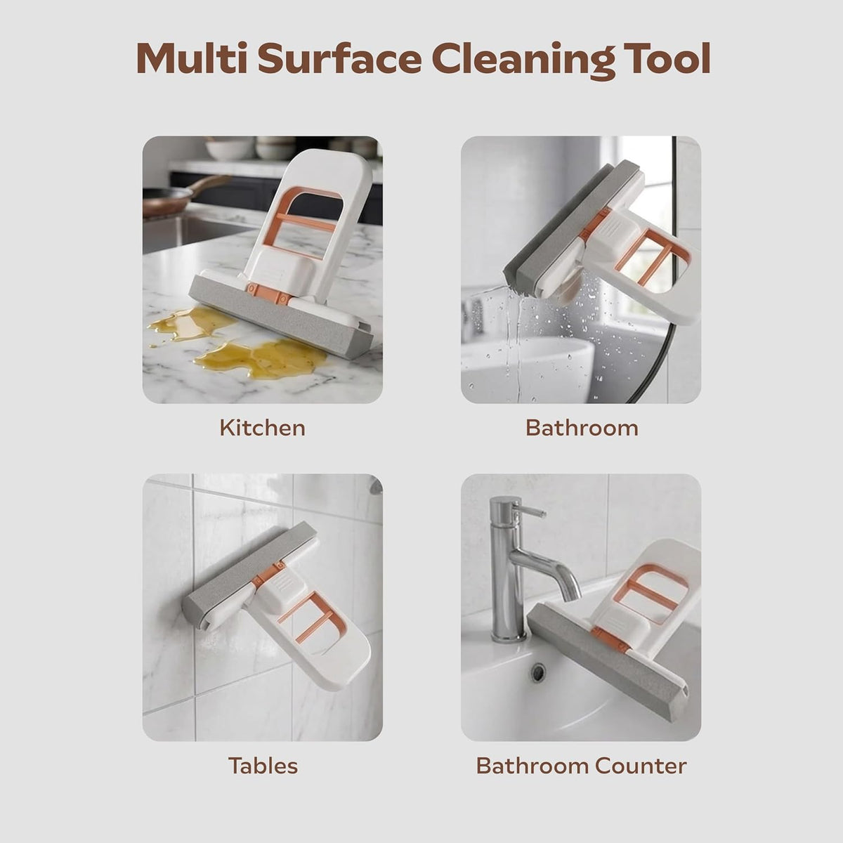 **Mini Foldable Self-Squeeze Desktop Mop – Wet & Dry Cleaning