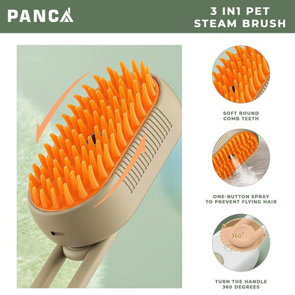 Steam Brush for Dogs & Cats