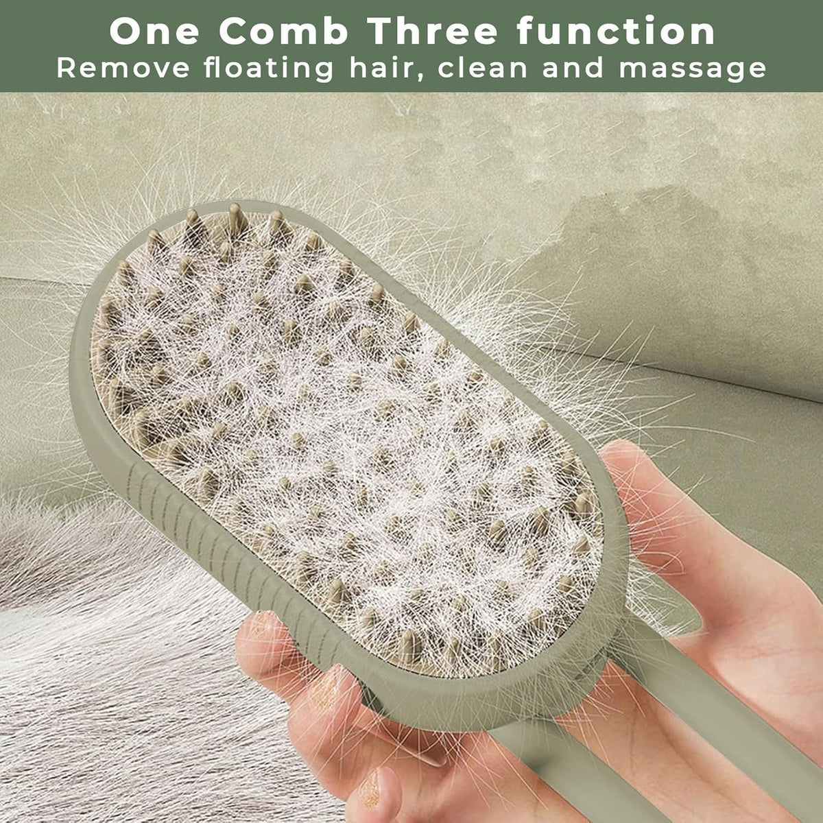 Steam Brush for Dogs & Cats